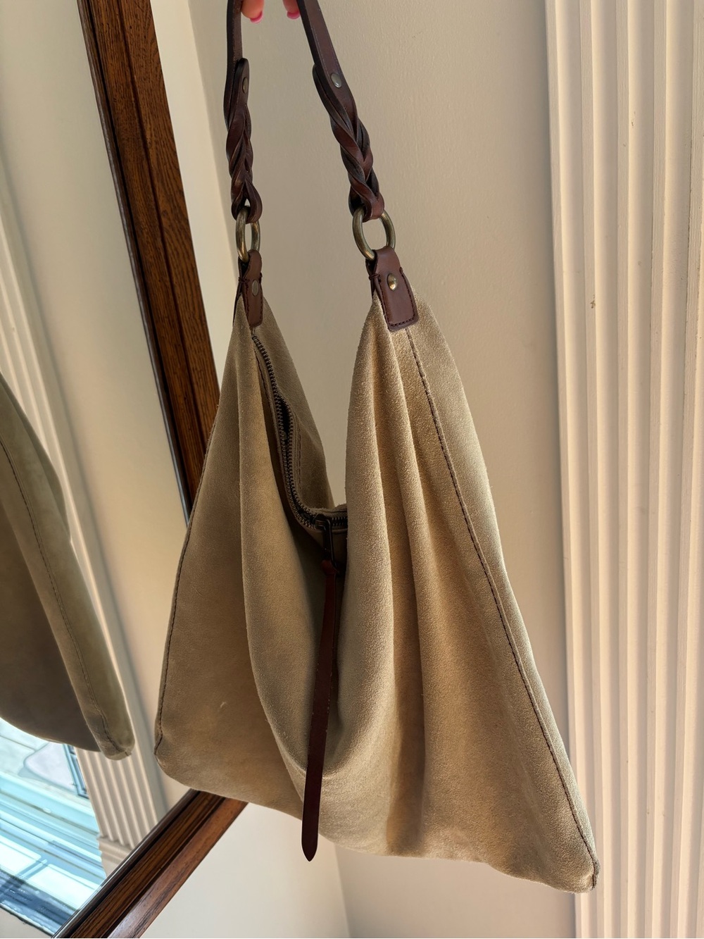 GAP Vintage Fall 2003 Cow Split Leather Suede Hobo Bag